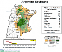 argentina soybean production map