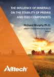 The influence of minerals on the stability of premix and feed components