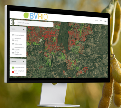 The BVRio tool assesses deforestation and conversion of native vegetation at the farm level for soy production areas in the Cerrado, Brazil. © BVRio