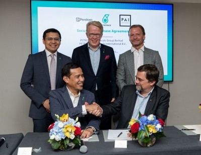 Sitting from left, PCG CEO, Ir. Mohd Yusri Mohamed Yusof; and PAI Partner, Fabrice Fouletier; standing from left PCG CFO, Mohd Azli Ishak; Perstorp CEO, Jan Secher together with, PAI Partner, Ragnar Hellenius