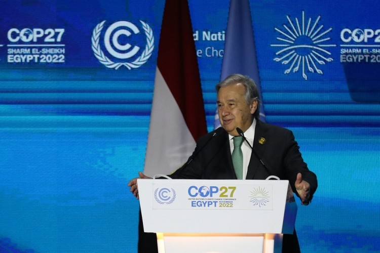 UN Secretary General António Guterres talking at COP27.  © UNFCCC COP27 KiaraWorth-29