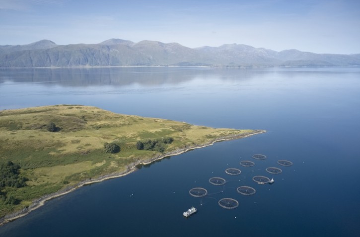 Fish farm, Loch Awe Arygll and Bute, Scotland © GettyImages/richard johnson