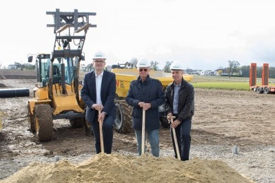 CEO Markus Dedl, Founder Helmut Dedl and Joerg Niebelschuetz, director, finance and operations, Delacon at new site 