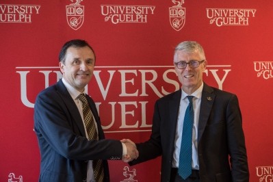 From Left to Right:  John Brennan, PhD, vice president, innovation and quality, Trouw Nutrition Canada and Malcolm Campbell, vice president of research, University of Guelph © Trouw Nutrition 
