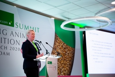 Dr Emily Burton, associate professor in sustainable food production, Nottingham Trent University, speaking at the FeedNavigator Summit: Young Animal Nutrition (YAN20) in Amsterdam earlier this month. 