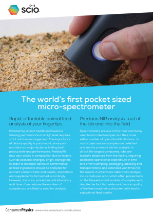Pocket-sized micro-spectrometer analyzes feed in real-time